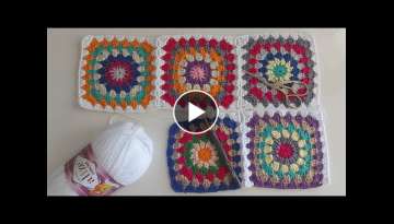 HOW TO JOIN WITHOUT CUTTING THE YARN / Blanket knitting patterns with crochet square motifs