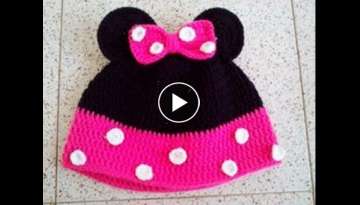 Gorro de Minnie Mouse en Crochet