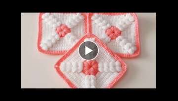 Filled Motif Model and Crochet Baby Blanket Model