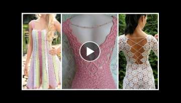 Top trendy Crocheting knitting cocktail & special occasion dresses designes