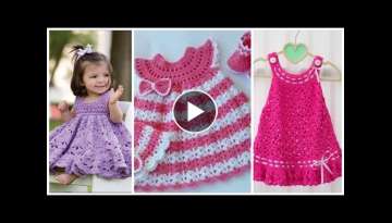 Cute and beautiful baby toddlers Crochet knitting Frocks designes