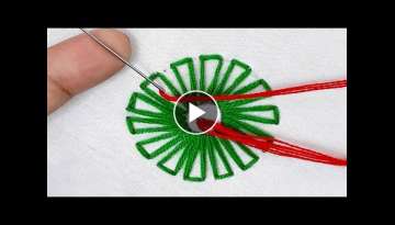 circle Brazilian design stitch - hand embroidery circle embroidery stitch for cushion cover