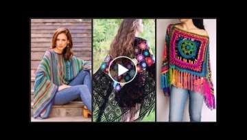 Granny square crochet pattern ideas in 2021 | Crochet poncho, crochet, poncho, crochet shawl patt...