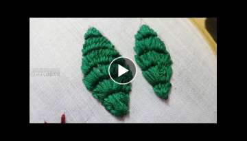 Embroidery Leaves Stitching Process  Embroidery Leaves Stitching Process
