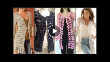 Most beautiful creative crochet handknit vest blouse top pattern designs for woman