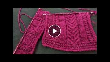 Ladies Full Cardigan Knitting Pattern & Measurement | Ladies Cardigan Design