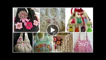 Most beautiful Crochet Embroidered Lace Flower pattern womenfashion Handbag#Shoulder bags design