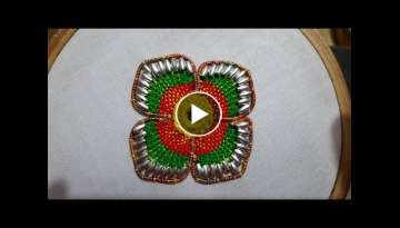 Hand Embroidery Beautiful Border flower stitch for hand work Hand Embroidery Beautiful Border flower stitch for hand work