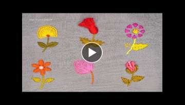 Cute small Flower Embroidery Designs, 6 Flower Embroidery Designs New, Tiny Flower Designs