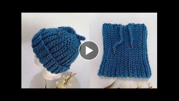 Como Hacer GORRO/CUELLO - 2 en 1 a CROCHET Como Hacer GORRO/CUELLO - 2 en 1 a CROCHET