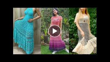 Top most beautiful and stunning design vintage crochet lace dresses pattern