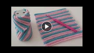 How to crochet baby shoes - Easy crochet baby shoes pattern for beginners - Sımple Knit shoes