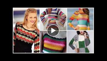 latex trendi designer fashion Crochet Knitting collection of top & Blouse Designes for young girl...