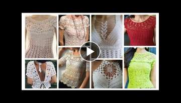 Designers Stylish Fancy Cotton Crochet Embroidered Doily Lace pattern CropTop blouse for Girls