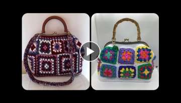 Stunning And Elegant Stylish Crochet Colorful Handmade Hand Bags Design