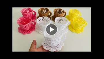 Quick and easy crochet cup Quick and easy crochet cup