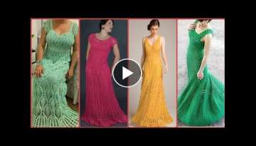 Soo Beautiful & Trendy Crochet Long Maxi Dress Designs Collections 2022-23