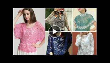 Trendy designer fancy Cotton yarn crochet pineapple leaves pattern beggie top blouse dress for gi...