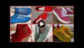 30+ Trendy & Creative Hand Made Crochet Sneakers & Shoes Designs Ideas 2022