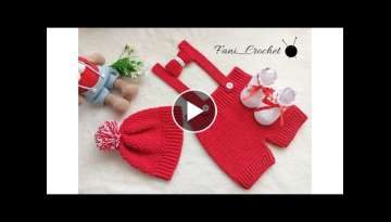 CROCHET OVERALL / BOW (LASO) / 0 TO 3 MONTHS / STEP BY STEP