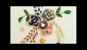 Bordado flor | Hand Embroidery Flower Design by Diy Stitching