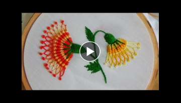 Hand Embroidery: Whipped spiderweb stitch Hand Embroidery: Whipped spiderweb stitch