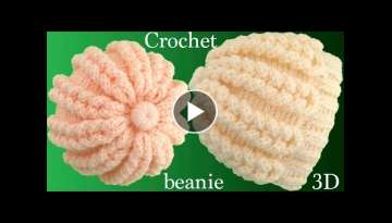 Crochet hat knitted magic braids 3D knitted step by step tallermanualperu