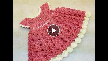 Learn How To -Crochet Strawberry Shortcake Baby Dress - months TUTORIAL