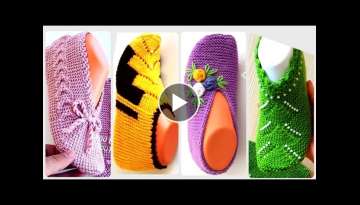 Beautiful ideas collection of crochet women's sleepwear shoes designs