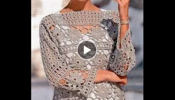 tutorial crochet blusa flores how to do bluse (subtitles in several lenguage)