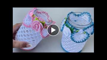 Crochet cutlery holder or cover for pots quick and easy to make