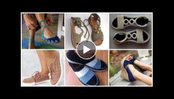 Top And Most Beautiful Crochet Knitted Shoes, Sandals, Designes