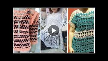 Unique Crochet tops blouse with Lace Mesh Patterns