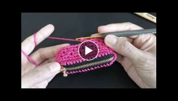 So Cute!!! Crochet mini coins purse-Size 9x8cm