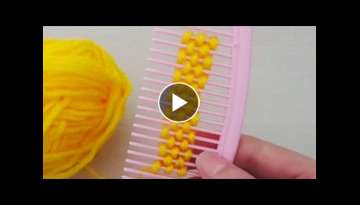 Amazing Flower Crafts Ideas with Woolen yarn - Easy Trick - Hand Embroidery - Wool Thread Design Amazing Flower Crafts Ideas with Woolen yarn - Easy Trick - Hand Embroidery - Wool Thread Design