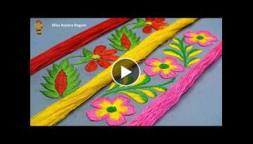 So pretty HandiWork-How to Make Flower With Satin Stitch