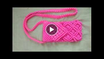 Designer Macrame Mobile Pouch. Designer Macrame Mobile Pouch.