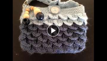 Crocodile stitch purse/mobile pouch/handbag crochet - Tamil/English