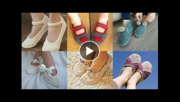 So attractive and unique crochet ladies slippers ideas - Crochet pump shoes design for women