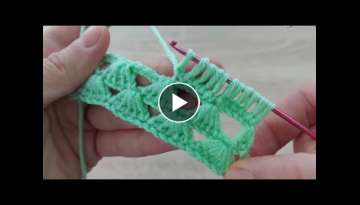 Beautiful Tunisian crochet stitch knitting step by step special stitch for blouses and blankets