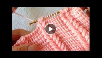 Tunus işi crochet örgü modeli tunicana crochet