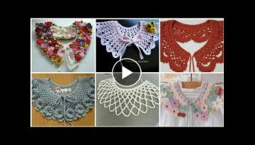 Super easy & simple crochet coller pattern for ladies neck designs ideas
