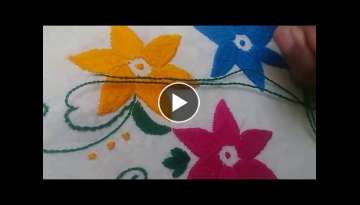 Hand Embroidery: Bharwaan Tankka/ The house stitch Part-2