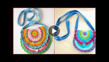 Latest College/University Wear Crochet Shoulder Purse & Bags/Crochet Purse Design For Little Girl...