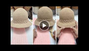 What Beautiful Crochet Hat - Awesome Cherry Blossom Crochet Hat Tutorial