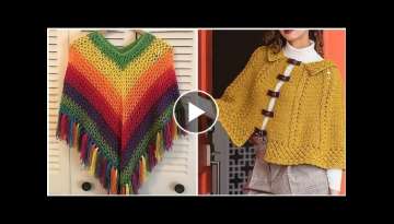 Most demanding and trendy women crochet ponchos patterns