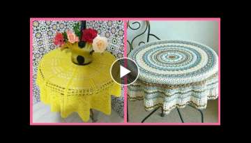 Stylish And Colorful Crochet Table Cloth Ideas//Crochet Patterns