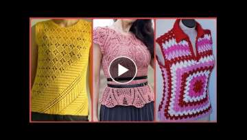 Most Beautiful & Stylish Hand Made Crochet Tunic Top//Blouses Designs Collections 2022