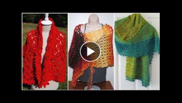 Most Beautiful Crochet Knitting Scarf Shawl's Patterns