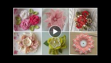 Stylish And New Crochet Flowers Designs Patterns //Crochet Applique Flowers Designs Ideas